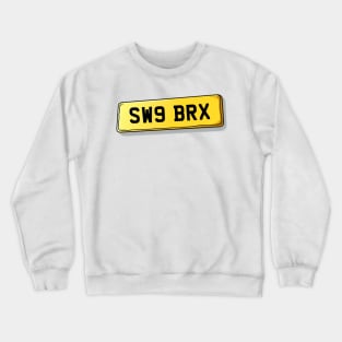 SW9 BRX Brixton Number Plate Crewneck Sweatshirt